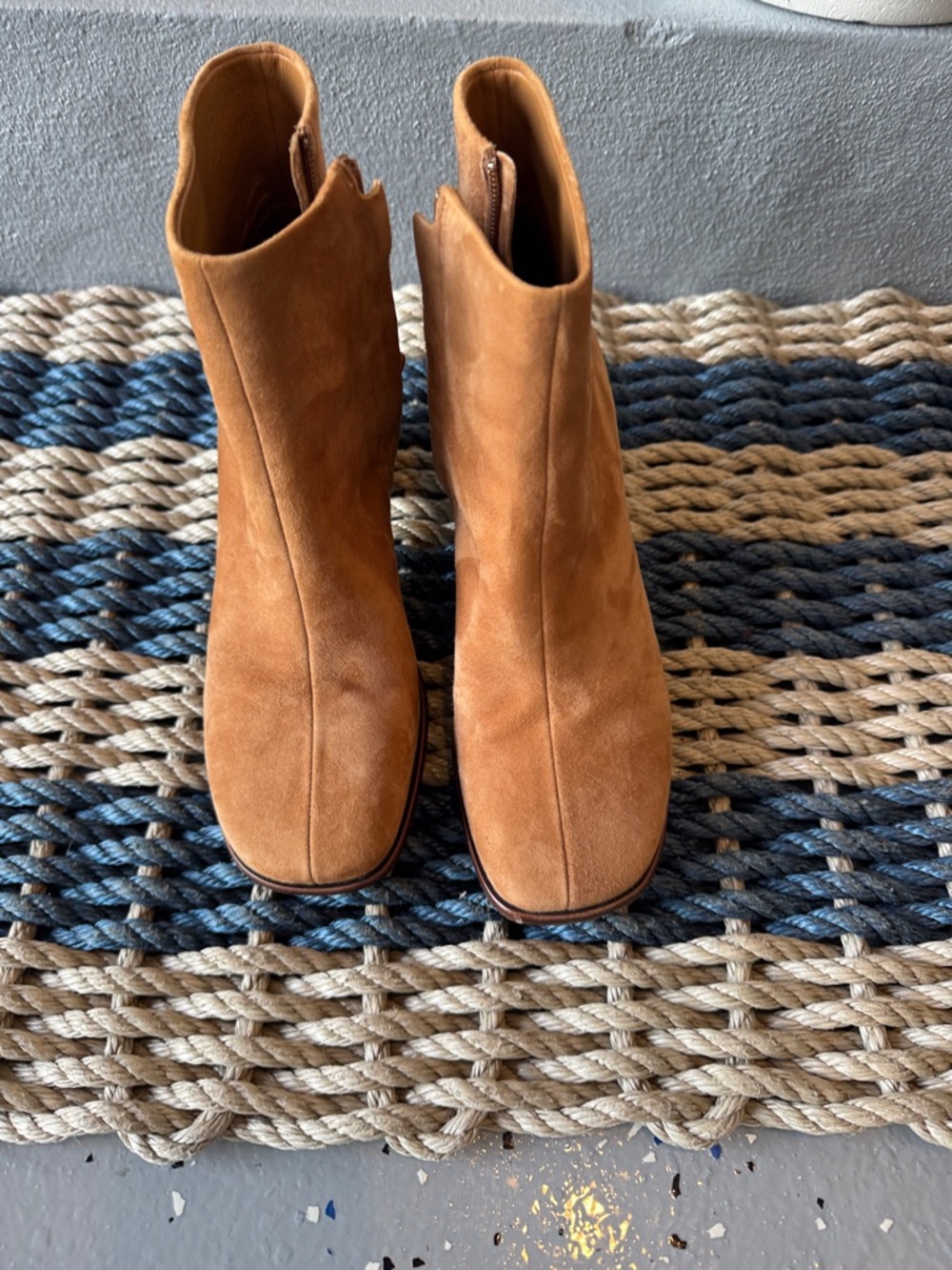 Vince Tan Suede Ankle Booties